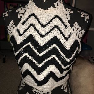 HM Crochet Halter Crop Top